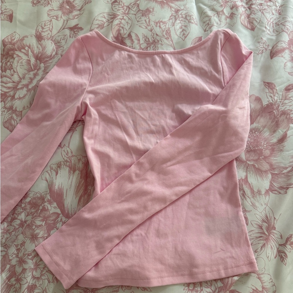 Edikted Soft Pink Long Sleeve Top